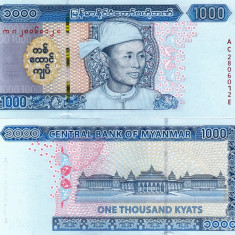 MYANMAR 1.000 kyats 2019 UNC!!!