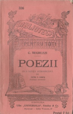 C. Negruzzi - Poezii foto