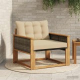 vidaXL Set de canapele de exterior Lemn solid de Acacia și Textilene 3438885