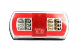 Stop LED Camion 12V 24V, 4 Functii, 16.5x8 cm, Omologare E4, Pozitie Frana Semnalizare, Rosu Neon, Universal Stanga Dreapta