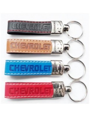 Breloc cheie din piele Eco Chevrolet Albastru foto