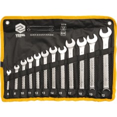 Set 12 chei combinate satinate CrV 6-22 mm VOREL
