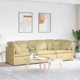 VidaXL Canapea modulară cu perne, verde gri deschis, țesătură velur