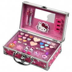 Set machiaj si manichiura Hello Kitty, 16 nuante fard, accesorii incluse, 3 ani+ foto