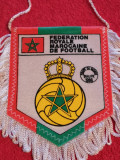 Fanion-Federatia de Fotbal din MAROC (CM 1986)-pe spate rezultate calificari