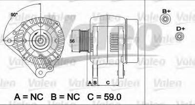 Generator / Alternator VW PASSAT (3B2) (1996 - 2001) VALEO 437492 foto