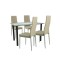 Set de masă Mezza 4+1 bej-gri