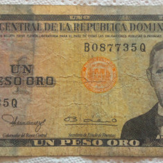 Bancnota 1 PESO ORO - REPUBLICA DOMINICANA, anul 1978 *cod 45 B