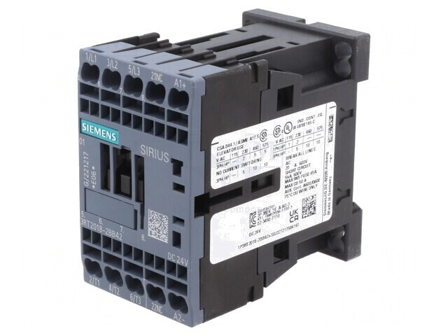 Contactor 3-Pole 24VDC 17A 690V