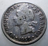 J.438 REPUBLICA DOMINICANA 10 CENTAVOS 1959 ARGINT