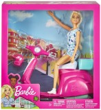 Cumpara ieftin Papusa cu scooter, Barbie, GBK85