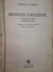 Meditatii carteziene, Edmund Husserl, trad.Aurelian Craiutu foto