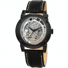 Ceas barbatesc, Carucci, automatic, skeleton, curea piele neagra foto