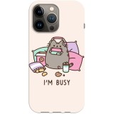 Husa compatibila cu Apple iPhone 12 Mini model Im Busy, Silicon, TPU, Viceversa