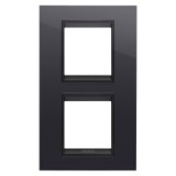 Rama Ornament 2P verticala LUX Gewiss Chorus monocrom negru GW16224YN