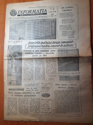 informatia bucurestiului 15 ianuarie 1983-133 ani de la nasterea lui m. eminescu foto