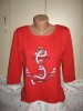 Bluza Dama Colours of The World Ancoral, Maneca 3/4, Marimea 40, Bumbac Rosu
