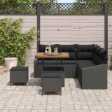 Cumpara ieftin Set de canapele pentru grădină 8 pcs Negru 80 x 80 x 71 cm