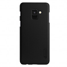 Husa+ Folie de protectie Samsung Galaxy A8 2018 Negru Nillkin foto