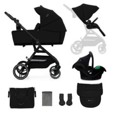 Carucior Kinderkraft Yoxi 3in1 (mink pro) pure black