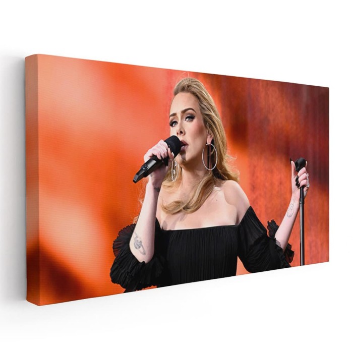 Tablou afis Adele cantareata 2093 Tablou canvas pe panza CU RAMA 40x80 cm