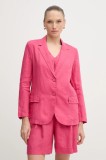 United Colors of Benetton sacou de in culoarea verde, un singur rand de nasturi, neted