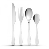 Set de tacamuri - argintiu mat - 16 bucati