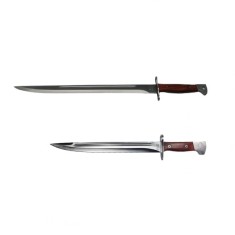 Set Cutit AK si Maceta vanatoare, model AK, otel inoxidabil, 61 cm, argintiu