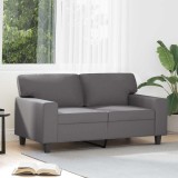 vidaXL Canapea cu 2 locuri, gri, 120 cm, piele ecologică 359414