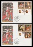 2006 Romania - 2 FDC Sfintele Pasti (varietati cu 3 tabs), LP 1711