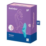 Vibrator unisex pentru deget Satisfyer Teaser albastru