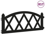 Cumpara ieftin Borduri de gazon, 17 buc., negru, 10 m, PP