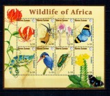 Sierra Leone 1995 - Fauna din Africa, minicoala neuzata
