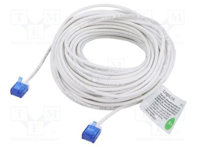 Cablu Patch Cord RJ45 LOGILINK U/UTP Cat 6a, 20m, alb, litat, neechipat foto