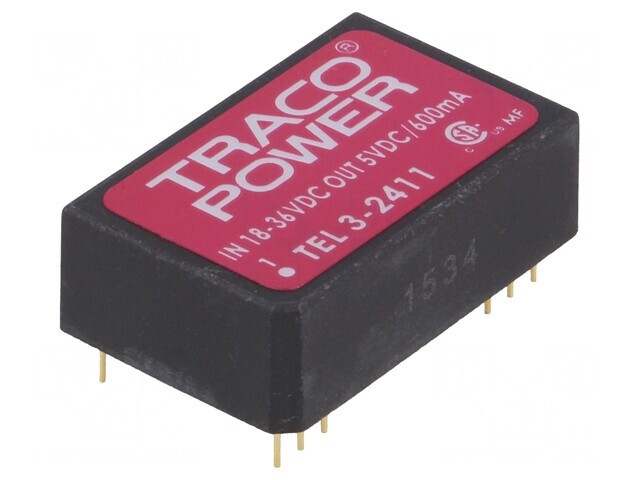 Convertor DC/DC 3W 18-36V la 5V 600mA TEL 3-2411