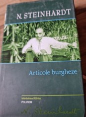 Nicolae Steinhardt - Articole Burgheze foto
