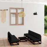 vidaXL Set mobilier grădină cu perne, 8 piese, lemn masiv pin 3076403