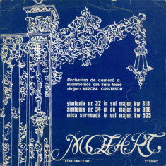 Vinyl/vinil - Mozart – Simfonia Nr. 32/Simfonia Nr. 34/ Mica Serenadă