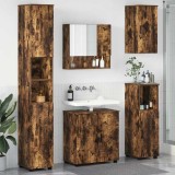 Cumpara ieftin Set de mobilier pentru baie 5 buc. Stejar fumuriu