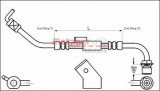 Conducta / cablu frana FORD TRANSIT platou / sasiu (E) (1994 - 2000) METZGER 4112334