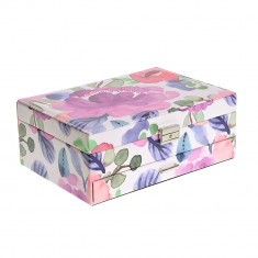 Cutie de bijuterii cu motive florale 27x10.5 cm