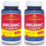 Pachet Inflanat Curcumin 95 60cps+60cps (50% reducere la al doilea produs)