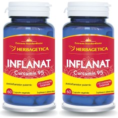 Pachet Inflanat Curcumin 95 60cps+60cps (50% reducere la al doilea produs)
