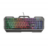 Tastatura gaming Trust GXT 856 Torac, Iluminare RGB, Negru