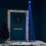 Cumpara ieftin Decorațiune brad Crăciun conic 136 LED-uri albastru 70x240 cm