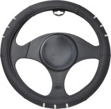 Husa volan negru cu crom , material cauciucat, diametru 37-39 cm AutoDrive ProParts, Automax