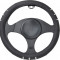 Husa volan negru cu crom , material cauciucat, diametru 37-39 cm AutoDrive ProParts