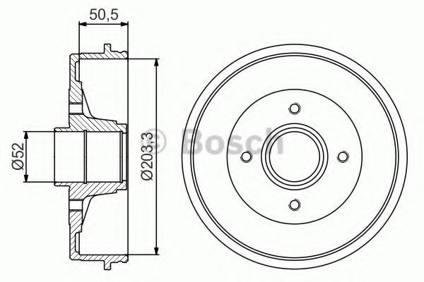 Tambur frana RENAULT SYMBOL II (LU1/2) (2008 - 2013) BOSCH 0 986 477 175