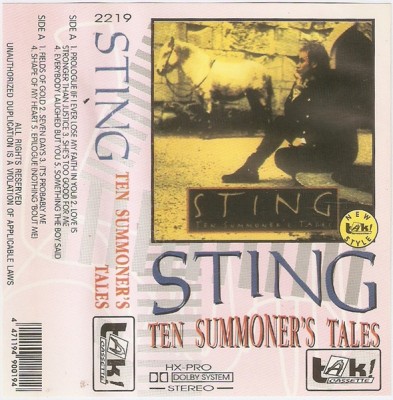 Casetă audio Sting &amp;lrm;&amp;ndash; Ten Summoner&amp;#039;s Tales foto