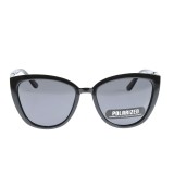 Ochelari de soare polarizati cat-eye cu rama neagra lucioasa